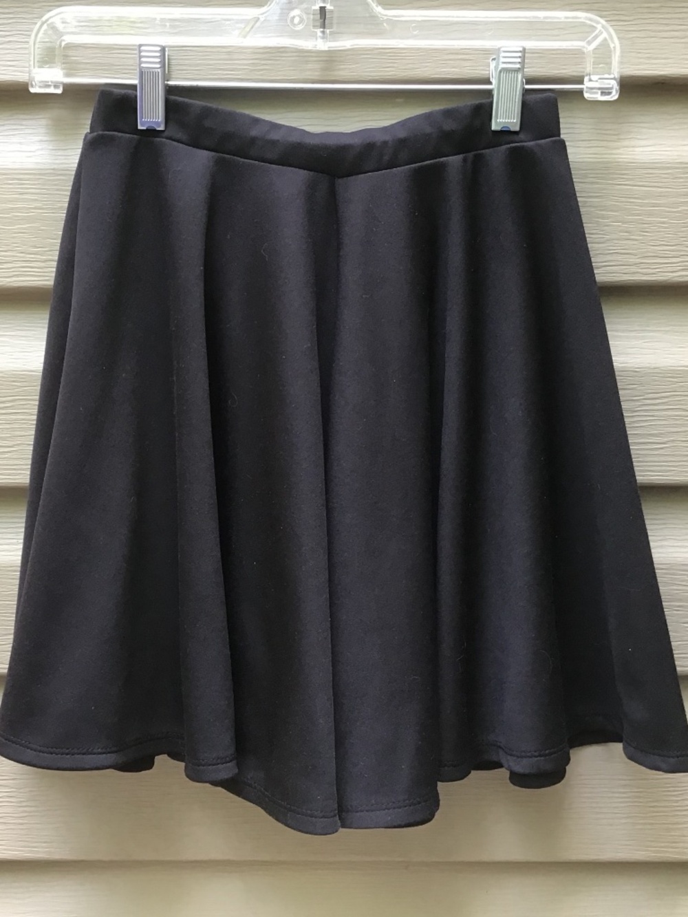 Black Skater Skirt w/ Elastic Waist by Made by Johnny